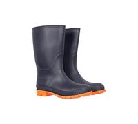 Mountain Warehouse Plain Kids Wellies - Waterproof, Soft Jersey Lined Wellington Boots, Gripped Sole, Boys & Girls - Spring Summer, Rain, School, Outdoors Burnt Orange Kids Shoe Size 12