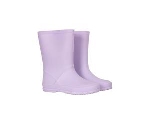 Mountain Warehouse Plain Kids Wellies - Waterproof, Soft Jersey Lined Wellington Boots, Gripped Sole, Boys & Girls - Spring Summer, Rain, School, Outdoors Lilac (Set of 1) Kids Shoe Size 9