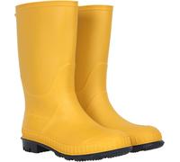Mountain Warehouse Plain Kids Wellies - Waterproof, Soft Jersey Lined Wellington Boots, Gripped Sole, Boys & Girls - Spring Summer, Rain, School, Outdoors Mustard Kids Shoe Size 13