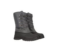 Mountain Warehouse Plough Mens Snow Boots - Breathable Snowboots, Snowproof Mens Boots, Durable Textile, Rubber Outsole Winter Shoes - For Holidays In Cold Weather Grey Adult Shoe Size 9