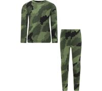 Mountain Warehouse Polar Fleece Kids Base Layer Set - Isotherm Fabric, Warm & Cosy Top, Boys & Girls - Autumn Winter, Outdoors, Travelling & Hiking Khaki Kids Size 5-6 Years