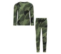 Mountain Warehouse Polar Fleece Kids Base Layer Set - Isotherm Fabric, Warm & Cosy Top, Boys & Girls - Autumn Winter, Outdoors, Travelling & Hiking Khaki Kids Size 3-4 Years