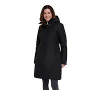 Mountain Warehouse Polar Womens Hybrid Long Padded Jacket - Waterproof & Breathable Ladies Puffer Coat with Taped Seams - Autumn Winter, Travelling & Daily Use Black Women's Size 18