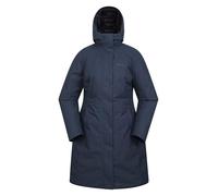 Mountain Warehouse Polar Womens Hybrid Long Padded Jacket - Waterproof & Breathable Ladies Puffer Coat with Taped Seams - Autumn Winter, Travelling & Daily Use Blue Women's Size 14