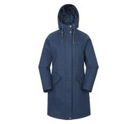 Mountain Warehouse 'Polperro' Womens Padded Jacket with Front Pockets Waterproof Coat Navy Cotton - Size 14 UK