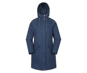 Mountain Warehouse Polperro Women's Waterproof Padded Jacket - Lightweight Coat with Adjustable Hood - Spring, Fall & Outdoors Navy 14