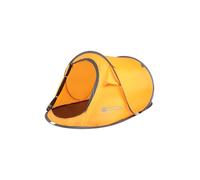 Mountain Warehouse Pop-Up Tent - Groundsheet, 2 Man Single Skin Camping Tent, Water Resistant - For Spring Summer Bright Orange One Size