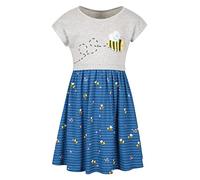 Mountain Warehouse Poppy Kids Dress - 100% Organic Cotton, Casual, Breathable & Lightweight Girls Clothing - Best for Spring Summer Outdoors, Walking & Daily Use Cobalt 5-6 Years