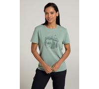 Mountain Warehouse Forest Bear Womens Loose Fit T-Shirt - Breathable & Lightweight Ladies Tee Shirt - Autumn Winter Walking, Holiday & Outdoors Khaki Women's Size 8