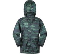 Mountain Warehouse Printed Kids Waterproof Pakka Jacket - Green - Green - Size: 2-3y