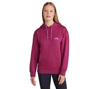 Mountain Warehouse Printed Mountain Scene Womens Relaxed Fit Hoodie - Cotton-Polyester Blend Jumper with Elasticated Cuffs & Hem - Spring, Summer, Walking & Outdoors Berry Women's Size 12