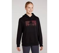 Mountain Warehouse Printed Ombre Mountain Kangaroo Pocket Drawcord Regular Fit Hoodie In Black Black 14