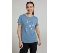 Mountain Warehouse Paisley Floral Womens T-Shirt - Lightweight Ladies Top - Autumn Winter Walking, Holiday & Outdoors Blue Women's Size 10