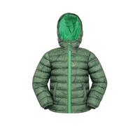 Mountain Warehouse Printed Seasons Kids Padded Jacket - Water Resistant Puffer Coat, Lightweigh, Elasticised Cuffs, Boys & Girls - Autumn, Winter Khaki (Printed) Kids Size 5-6 Years