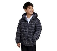 Mountain Warehouse Printed Seasons Kids Padded Jacket - Water Resistant Puffer Coat, Lightweigh, Elasticised Cuffs, Boys & Girls - Autumn, Winter Charcoal (Printed) Kids Size 11-12 Years