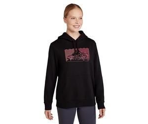 Mountain Warehouse Printed Womens Ombre Mountain Hoodie - Cotton-Polyester Blend Jumper with Drawcord & Kangaroo Pocket - Spring, Summer, Walking, Hiking & Outdoors Black 12