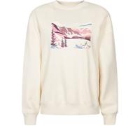 Mountain Warehouse Printed Womens Relaxed Fit Sweatshirt - Beige - Beige - Size: 12
