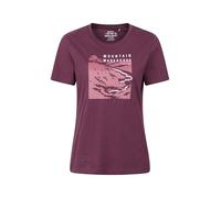 Mountain Warehouse Printed Womens Winding Trek T-Shirt Burgundy Women's Size 16