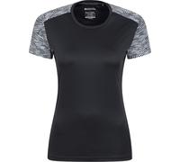 Mountain Warehouse Pro Running Reflective Womens T-shirt - Black - Black - Size: 6
