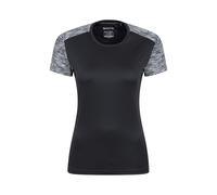 Mountain Warehouse 'Pro' Womens Running T-Shirt Reflective Quick Wicking Breathable Tee Black - Size UK 6-8 (Womens)