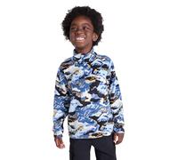 Mountain Warehouse Pursuit Printed Kids Hoodie - Microfleece, Anti-pill, Breathable Girls & Boys Sweatshirt - Best for Autumn Winter, Camping, Outdoors, Travelling Corn Blue Kids Size 9-10 Years
