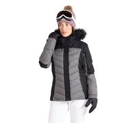 Mountain Warehouse Pyrenees Womens Padded Ski Jacket - Waterproof Ladies Winter Coat, Breathable, Adjustable Fit, Detachable Hood Snowskirt, Air Vents -for Snowboarding Black Women's Size 10