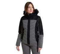 Mountain Warehouse Pyrenees Womens Padded Ski Jacket - Waterproof Ladies Winter Coat, Breathable, Adjustable Fit, Detachable Hood Snowskirt, Air Vents -for Snowboarding Black Women's Size 16