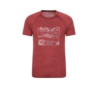 Mountain Warehouse Quest Mens Merino Printed T-Shirt Lightweight Breathable Tee