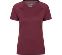 Mountain Warehouse Quick Dry Womens T-Shirt - Comfortable & Lightweight Ladies IsoCool Tee Shirt - Spring Summer, Walking, Holiday & Outdoors Burgundy Women's Size 16