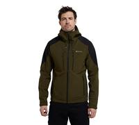 Mountain Warehouse Radius Mens Softshell Jacket - Water Resistant, Breathable, Adjustable Rain Jacket - Best for Spring Summer, Walking, Outdoors, Hiking & Trekking Khaki XS