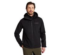Mountain Warehouse Radius Mens Softshell Jacket - Water Resistant, Breathable, Adjustable Rain Jacket - Best for Spring Summer, Walking, Outdoors, Hiking & Trekking Black 2XL