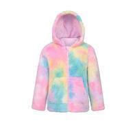 Mountain Warehouse Rainbow Cosy Kids Full-Zip Hoodie - Warm & Cosy Sweatshirt with Front Pockets, Boys & Girls Midlayer - Autumn Winter, Outdoors, Walking & Hiking Bright Pink Kids Size 11-12 Years