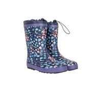 Mountain Warehouse Rainbow Winter Kids Wellies - Fleece Lined & Waterproof Rainboots with Drainage Outsole - Autumn Winter, Hiking, Trekking, Outdoors & Walking Purple Kids Shoe Size 12