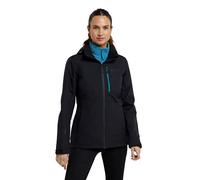 Mountain Warehouse Rainforest Womens Jacket -Waterproof Rain Coat with Pockets & Adjustable Hem, Mesh lined, Packaway Hoodie - For Spring Summer & Outdoors Jet Black Women's Size 22