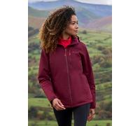 Mountain Warehouse Rainforest Womens Jacket -Waterproof Rain Coat with Pockets & Adjustable Hem, Mesh Lined, Packaway Hoodie - for Autumn, Winter & Outdoors Burgundy Women's Size 12