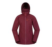 Mountain Warehouse Rainforest Womens Jacket -Waterproof Rain Coat with Pockets & Adjustable Hem, Mesh lined, Packaway Hoodie - For Autumn, Winter & Outdoors Burgundy Women's Size 22