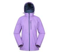 Mountain Warehouse Rainforest Womens Jacket -Waterproof Rain Coat with Pockets & Adjustable Hem, Mesh lined, Packaway Hoodie - For Autumn, Winter & Outdoors Lilac Women's Size 14