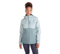 Mountain Warehouse Rainforest Womens Jacket -Waterproof Rain Coat with Pockets & Adjustable Hem, Mesh lined, Packaway Hoodie - For Autumn, Winter & Outdoors Light Khaki Women's Size 14