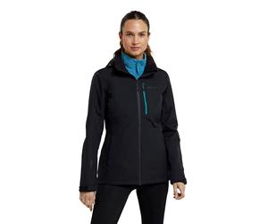 Mountain Warehouse Rainforest Womens Jacket -Waterproof Rain Coat with Pockets & Adjustable Hem, Mesh lined, Packaway Hoodie - For Spring Summer & Outdoors Jet Black 8