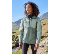 Mountain Warehouse 'Rainforest' Womens Jacket with Pockets Waterproof Rain Coat Olive Polyamide - Size 20 UK