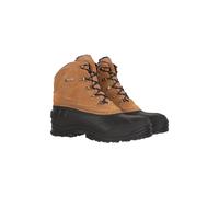 Mountain Warehouse 'Range' Mens Snow Boots with Deep Lugs Winter Skiing Shoes Beige Leather - Size UK 8