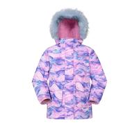 Mountain Warehouse Ranger Printed Kids Water Resistant Jacket - Elasticated Cuffs & Hem Adjustable Hood, Boys & Girls - Best for Autumn, Winter, Outdoors & Hiking Purple Teen Size 13 Years
