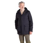 Mountain Warehouse Ranger Mens Padded Parka - Water-Resistant Coat with Adjustable Hood Pockets & Cuffs - Autumn Winter, Outdoors, Travelling & Hiking Black XL