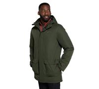 Mountain Warehouse Ranger Mens Padded Parka with Hood | Breathable & Comfy Water-Resistant Rain Coat with 2 Side Pockets, Adjustable Hood & Cuffs for Tailored Fit, For Light Rain