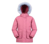 Mountain Warehouse Ranger Plain Kids Water Resistant Jacket - Elasticated Cuffs & Hem, Adjustable Hood, Boys & Girls - Best for Autumn, Winter, Outdoors & Hiking Pink Kids Size 11-12 Years