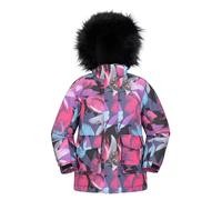 Mountain Warehouse Ranger Printed Kids Water Resistant Jacket - Elasticated Cuffs & Hem Adjustable Hood, Boys & Girls - Best for Autumn, Winter, Outdoors & Hiking Orchid Garden Teen Size 13 Years