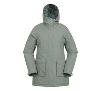 Mountain Warehouse 'Ranger' Womens Parka Jacket Breathable Water Resistant Padded Coat Forest Green - Size 16 UK