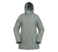 Mountain Warehouse Ranger Womens Water Resistant Padded Parka Jacket - PFC Free Breathable Coat with Padded Insulation - Autumn Winter Outdoors, Travelling & Hiking Dark Khaki Women's Size 10