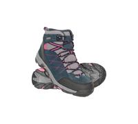 Mountain Warehouse Rapid Womens Waterproof Boots -Suede & Mesh Upper Walking Shoes, Durable Shoes, Rubber Outsole Ladies Hiking Boots - For Spring Summer, Camping Navy Adult Shoe Size 4