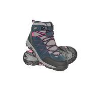 Mountain Warehouse Rapid Womens Waterproof Boots -Suede & Mesh Upper Walking Shoes, Durable Shoes, Rubber Outsole Ladies Hiking Boots - For Spring Summer, Camping Navy Adult Shoe Size 3